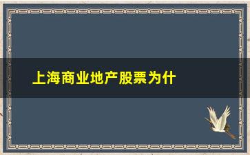 “上海商业地产股票为什么不涨